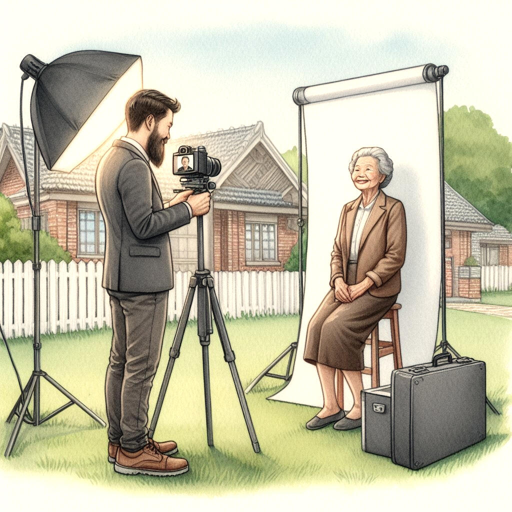 Illustration of the mobile passport photo service at home Toronto.